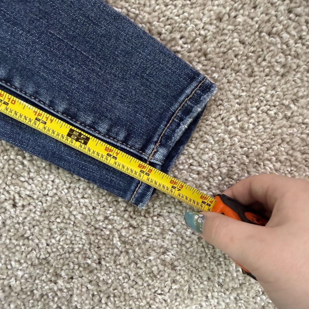 American Eagle Outfitters Hi-Rise Jegging Jeans Womens 0 Short Distressed Blue - Picture 7 of 9